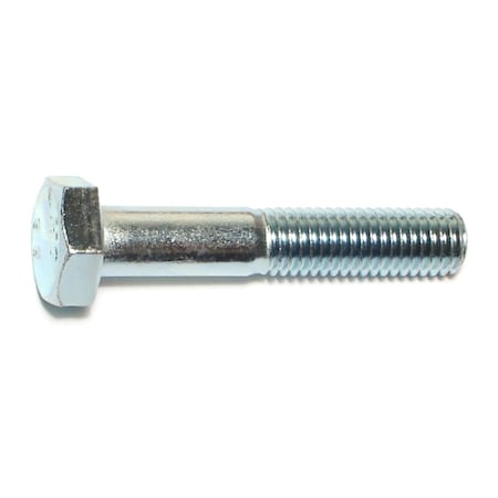 Class 8.8, M10-1.50 Hex Head Cap Screw, Zinc Plated Steel, 55 Mm L, 6 PK